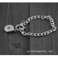 Cadena de plata NOOSA pulsera con botones de ajuste personalizado